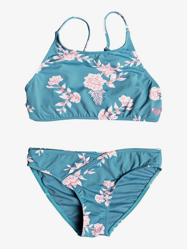 roxy, Girl's 7-14 Magical ROXY Crop Top Bikini Set, BRITTANY BLUE S EGLANTINE (blz9) 0 Girl's 7-14 Magical ROXY Crop Top Bikini Set Blue ERGX203232 Roxy