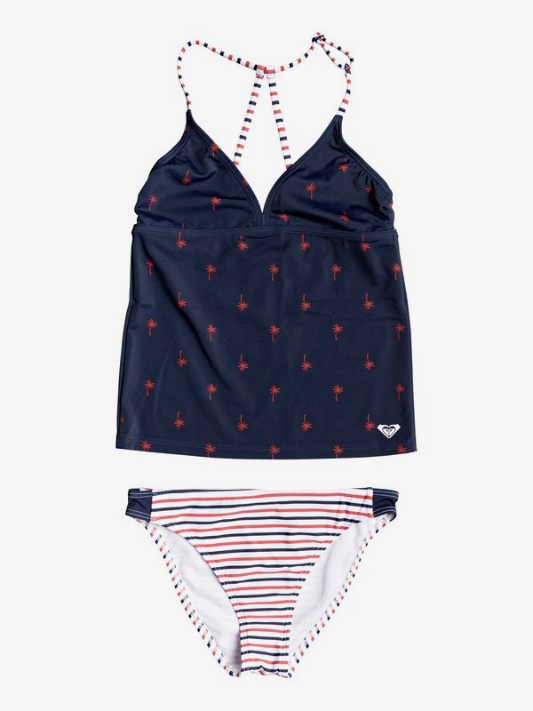 roxy, Girl's 7-14 Chasing Love Tankini Set, DRESS BLUES PALMITO (btk6) 0 Girl's 7-14 Chasing Love Tankini Set Blue ERGX203236 Roxy