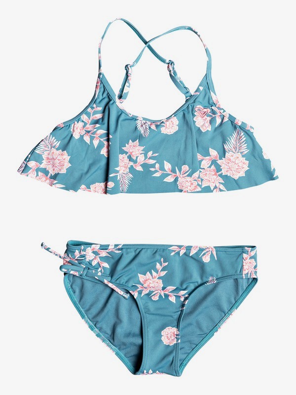 roxy, Girl's 7-14 Magical ROXY Flutter Bikini Set, BRITTANY BLUE S EGLANTINE (blz9) 0 Girl's 7-14 Magical ROXY Flutter Bikini Set Blue ERGX203237 Roxy