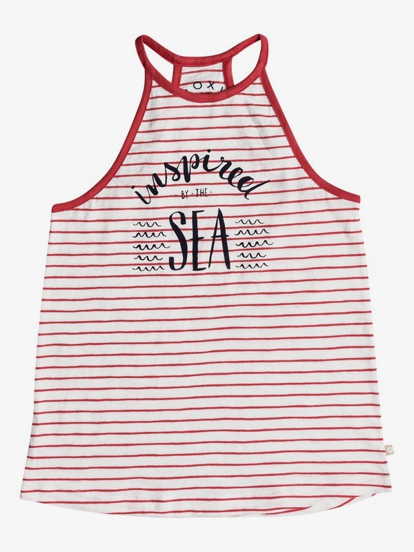 roxy, Girl's 7-14 Endless Smile Strappy High Neck Top, MINERAL RED SIMPLE STRIPE (mmz3) 0 Girl's 7-14 Endless Smile Strappy High Neck Top Pink ERGZT03330 Roxy