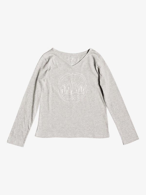 roxy, Say Something - T-shirt manches longues pour Fille 8-16 ans, HERITAGE HEATHER (sgrh) 0 Say Something - T-shirt manches longues pour Fille 8-16 ans Gris ERGZT03331 Roxy