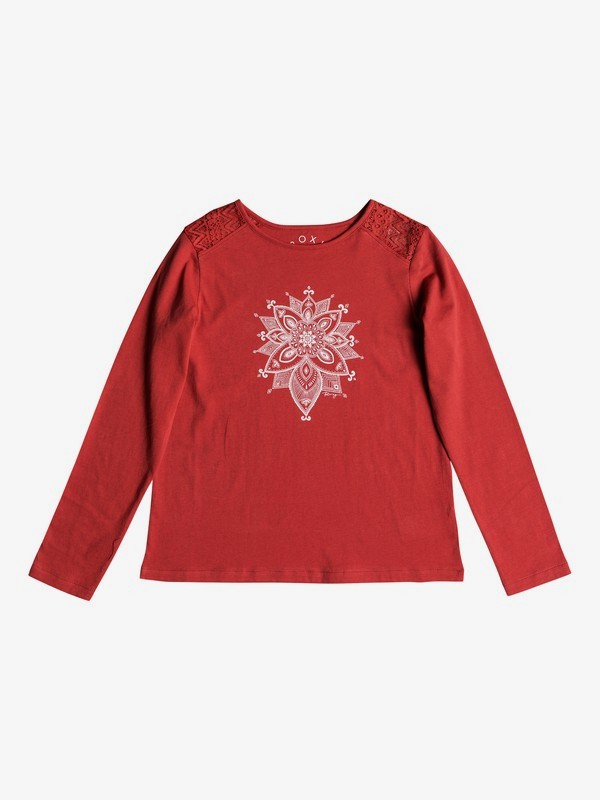 roxy, Good Evening - Top de manga larga para Chicas 8-16, MINERAL RED (mmz0) 0 Good Evening - Top de manga larga para Chicas 8-16 Rosa ERGZT03335 Roxy