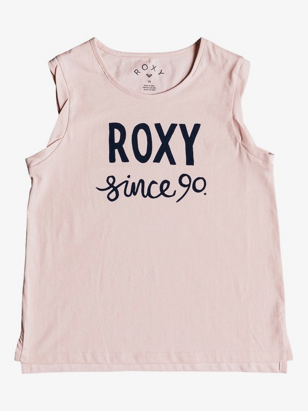 roxy, Girl's 7-14 Take My Hand Sleeveless Tee, PEACH WHIP (mek0) 0 Girl's 7-14 Take My Hand Sleeveless Tee Pink ERGZT03339 Roxy