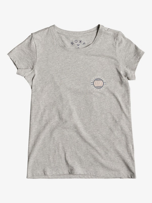 roxy, Girl's 7-14 Dream Another Dream Circle Scrip Tee, HERITAGE HEATHER (sgrh) 0 Girl's 7-14 Dream Another Dream Circle Scrip Tee Grey ERGZT03342 Roxy