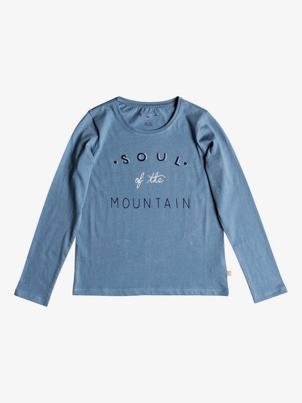 roxy, Girl's 7-14 Gradual Awakening Soul Of The Mountain Long Sleeve Tee, ASHLEY BLUE (bhl0) 0 Girl's 7-14 Gradual Awakening Soul Of The Mountain Long Sleeve Tee Blue ERGZT03345 Roxy