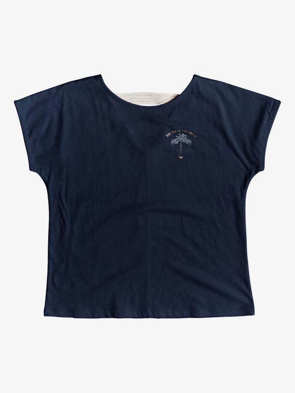 roxy, Story Goes B - T-Shirt voor Meisjes 8-16, DRESS BLUES (btk0) 0 Story Goes B - T-Shirt voor Meisjes 8-16 Blue ERGZT03400 Roxy