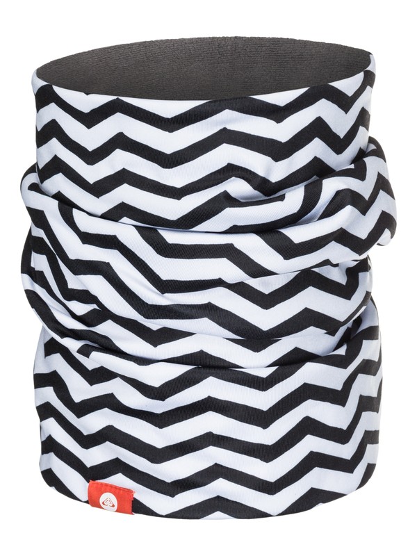 roxy, Lana - Neck Warmer with Biotherm, ZIG ZAG STRIPE_ANTHRACITE (kvj4) 0 Lana - Neck Warmer with Biotherm Black ERJAA03058 Roxy