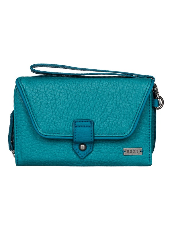 roxy, Lisboa Secret Checkbook Wallet, ENAMEL BLUE (bpv0) 0 Lisboa Secret Checkbook Wallet ERJAA03104 Roxy