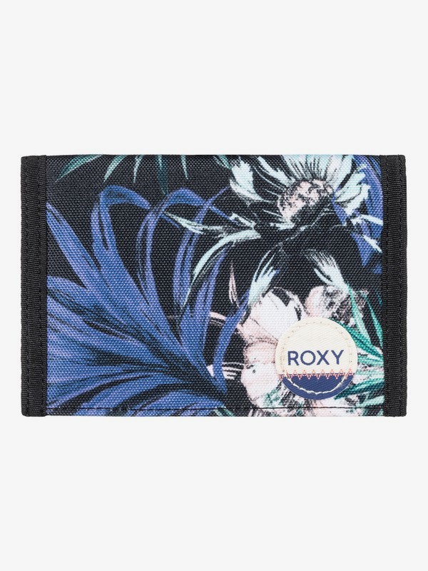 roxy, Beach Glass - Cartera con cierre tipo velcro para Mujer, ANTHRACITE SWIM BELHARRA FLOWE (kvj6) 0 Beach Glass - Cartera con cierre tipo velcro para Mujer Negro ERJAA03308 Roxy