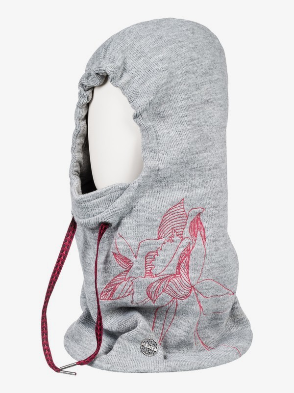 roxy, ROXY 2N1 Hooded Neck Warmer, WARM HEATHER GREY (sjeh) 0 ROXY 2N1 Hooded Neck Warmer Grey ERJAA03459 Roxy