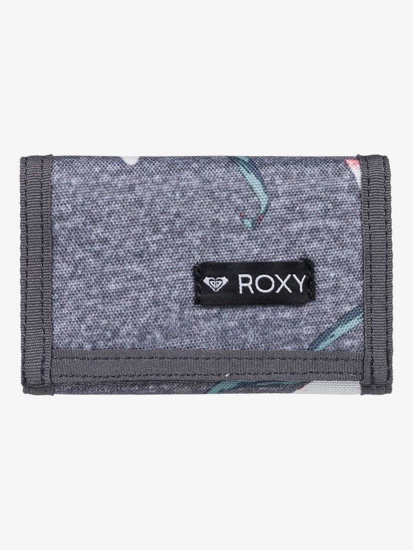 roxy, Small Beach - Cartera de dos secciones, CHARCOAL HEATHER FLOWER FIELD (kpg6) 0 Small Beach - Cartera de dos secciones Negro ERJAA03475 Roxy