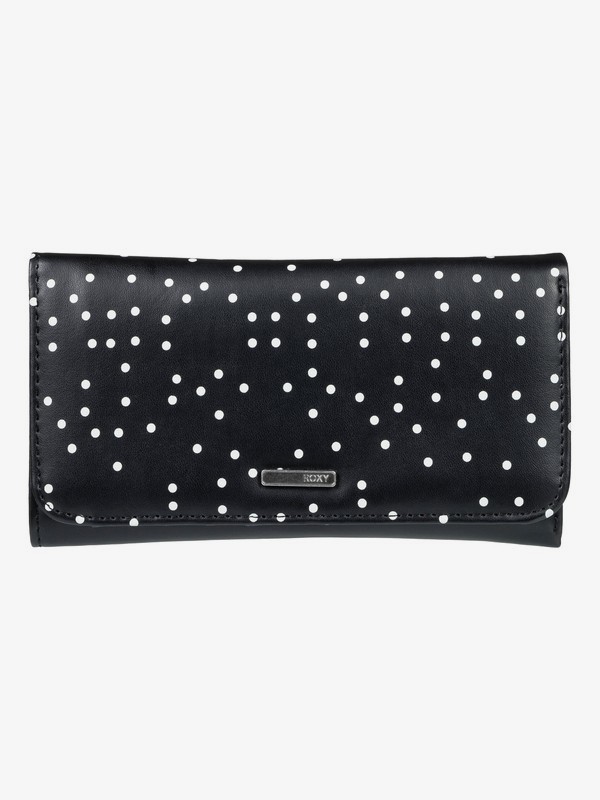 roxy, My Long Eyes Tri-Fold Wallet, TRUE BLACK DOTS FOR DAYS (kvj8) 0 My Long Eyes Tri-Fold Wallet Black ERJAA03478 Roxy