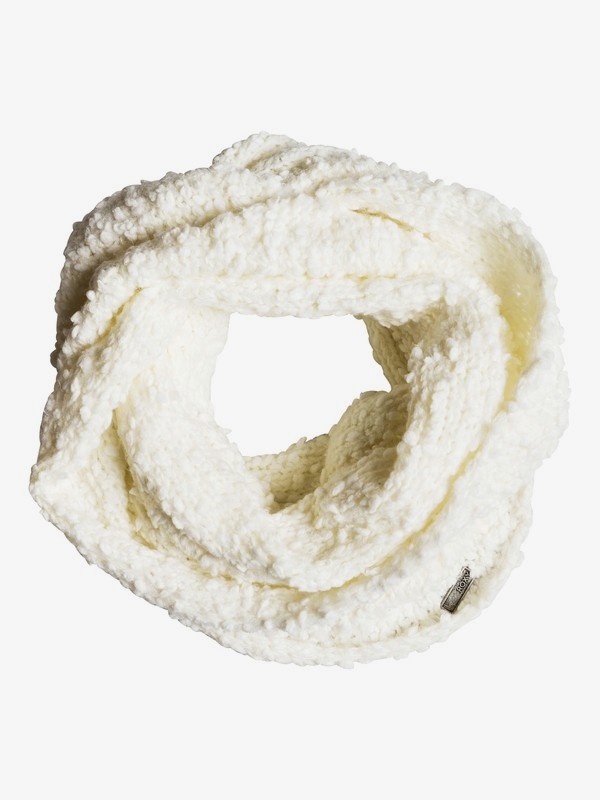 roxy, Happy Storm Knitted Infinity Scarf, MARSHMALLOW (wbt0) 0 Happy Storm Knitted Infinity Scarf White ERJAA03485 Roxy