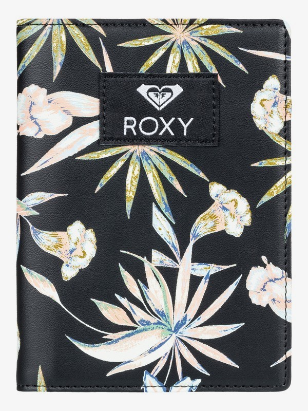 roxy, Live Your Dreams Passport Cover, TRUE BLACK DELICATE FLOWERS (kvj8) 0 Live Your Dreams Passport Cover Black ERJAA03537 Roxy