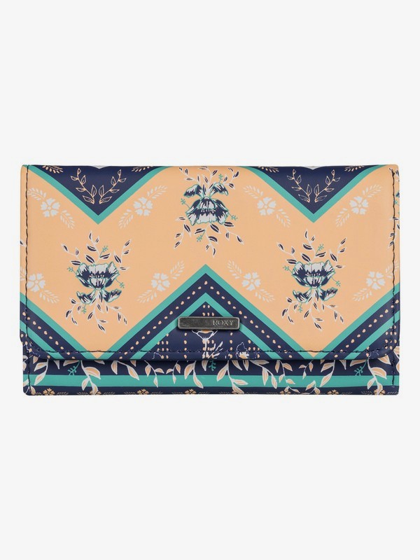 roxy, Juno - Portefeuille 3 volets, MED BLUE NEWPORT BORDER SW (bte7) 0 Juno - Portefeuille 3 volets Bleu ERJAA03547 Roxy