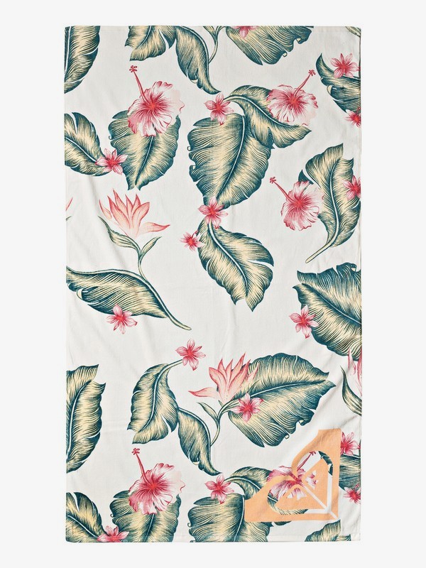 roxy, Hazy - Beach Towel, BRIGHT WHITE TROPICAL LOVE SWI (wbb7) 0 Hazy - Beach Towel White ERJAA03558 Roxy