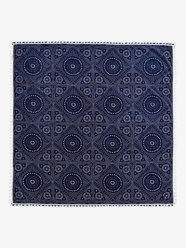 roxy, Trust Your Soul - Serviette de plage carrée, MED BLUE SHIBORI NIGHTS SW (bte2) 0 Trust Your Soul - Serviette de plage carrée Bleu ERJAA03564 Roxy