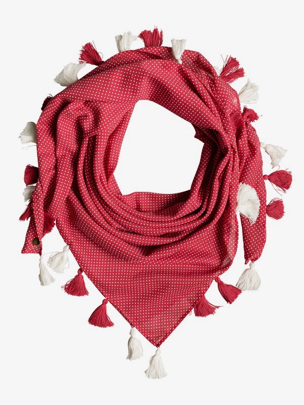 roxy, Look At The Stars - Schal mit Bommeln, AMERICAN BEAUTY POLKADOT (rpy7) 0 Look At The Stars - Schal mit Bommeln Rot ERJAA03565 Roxy