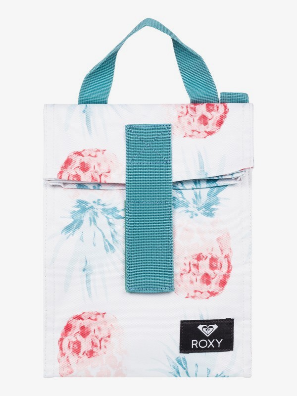 roxy, Lunch Hour Insulated Lunch Bag, MARSHMALLOW BIG PINEAPPLE (wbt9) 0 Lunch Hour Insulated Lunch Bag White ERJAA03603 Roxy