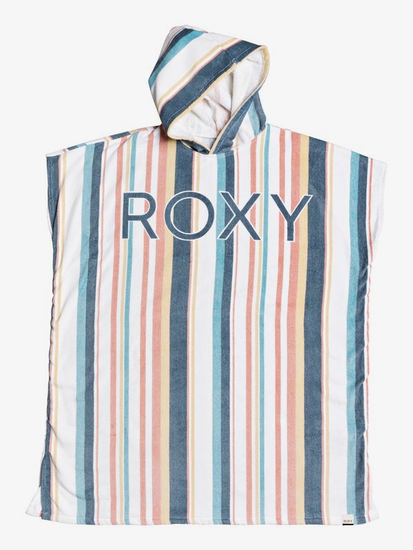 roxy, Beach Freaks - Poncho de surf pour Femme, BRIGHT WHITE S RETRO VERTICAL (wbb4) 0 Beach Freaks - Poncho de surf pour Femme Blanc ERJAA03639 Roxy
