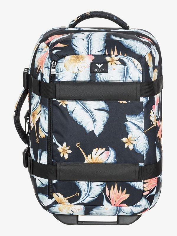 roxy, Wheelie 30L Wheeled Cabin Luggage, ANTHRACITE TROPICAL LOVE S (kvj6) 0 Wheelie 30L Wheeled Cabin Luggage Black ERJBL03144 Roxy