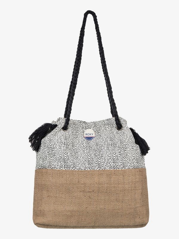 roxy, Gimini Tote Bag, MARSHMALLOW WATERCOLOR DOTS (xwwk) 0 Gimini Tote Bag White ERJBP03616 Roxy