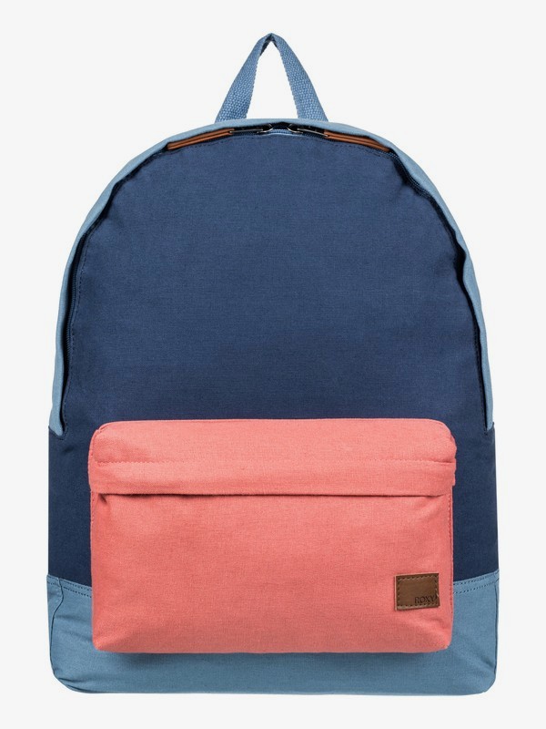 roxy, Sugar Baby Canvas Colorblock 16L Small Backpack, BLUE SHADOW (bkq0) 0 Sugar Baby Canvas Colorblock 16L Small Backpack Blue ERJBP03694 Roxy