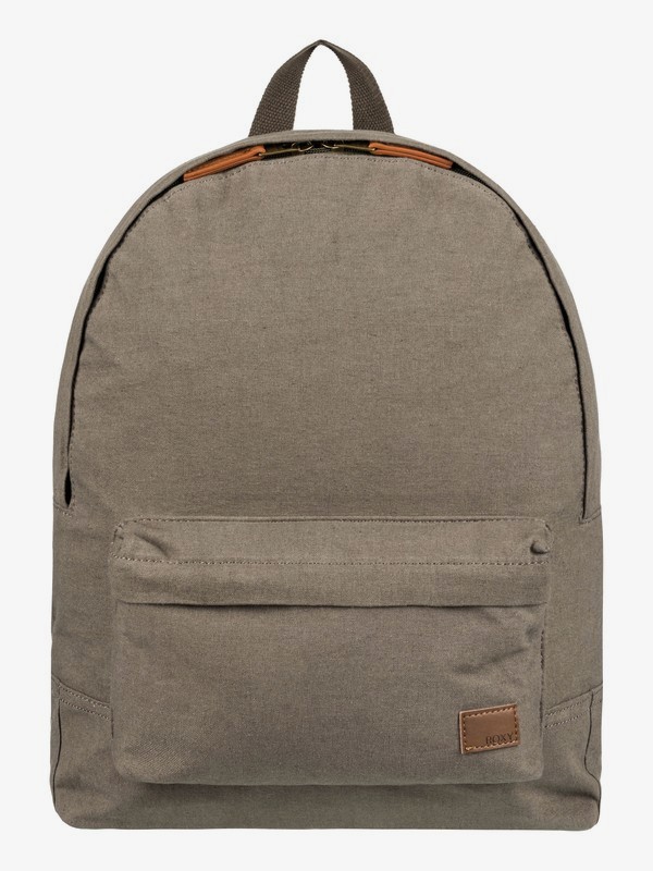 roxy, Sugar Baby Canvas Colorblock 16L Small Backpack, THYME (cqy0) 0 Sugar Baby Canvas Colorblock 16L Small Backpack Brown ERJBP03694 Roxy