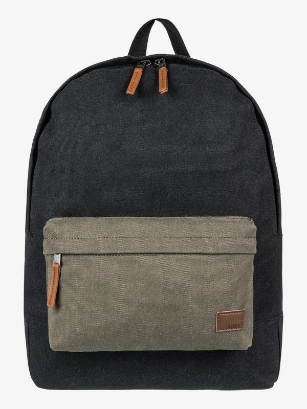 roxy, Sugar Baby Canvas Colorblock 16L Small Backpack, ANTHRACITE (kvj0) 0 Sugar Baby Canvas Colorblock 16L Small Backpack Black ERJBP03694 Roxy