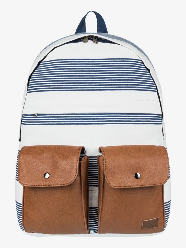 roxy, Mochila Mediana Stop and Share de 16 L, MARSHMALLOW DRESS BLUE DOCKER (wbt4) 0 Mochila Mediana Stop and Share de 16 L Blanco ERJBP03714 Roxy