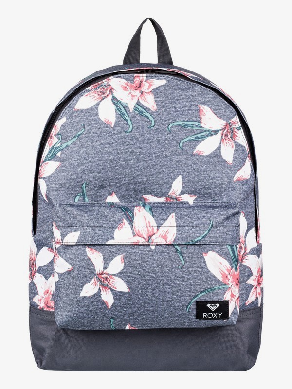 roxy, Sugar Baby 16L - Small Backpack, CHARCOAL HEATHER FLOWER FIELD (kpg6) 0 Sugar Baby 16L - Small Backpack Black ERJBP03728 Roxy