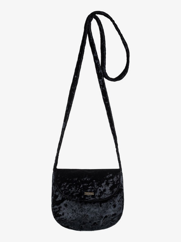 roxy, Like A Love Song Small Velvet Shoulder Bag, TRUE BLACK (kvj0) 0 Like A Love Song Small Velvet Shoulder Bag Black ERJBP03794 Roxy