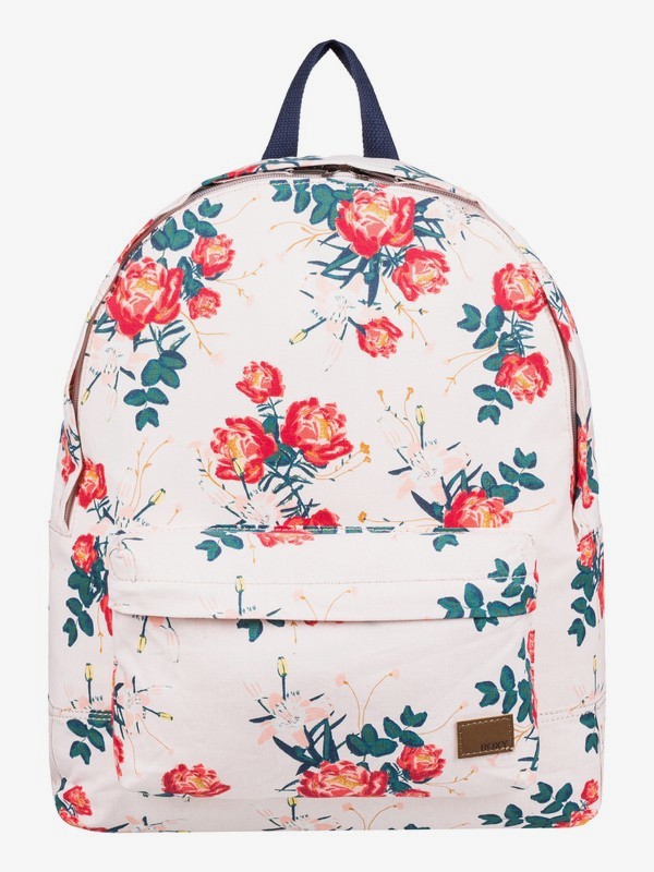 roxy, Sugar Baby Canvas 16L Small Backpack, CLOUD PINK GARDEN LILY (mcw7) 0 Sugar Baby Canvas 16L Small Backpack Pink ERJBP03832 Roxy