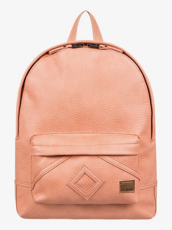 roxy, Wild Air 10L Small Faux Leather Backpack, SALMON (mfg0) 0 Wild Air 10L Small Faux Leather Backpack Pink ERJBP03849 Roxy
