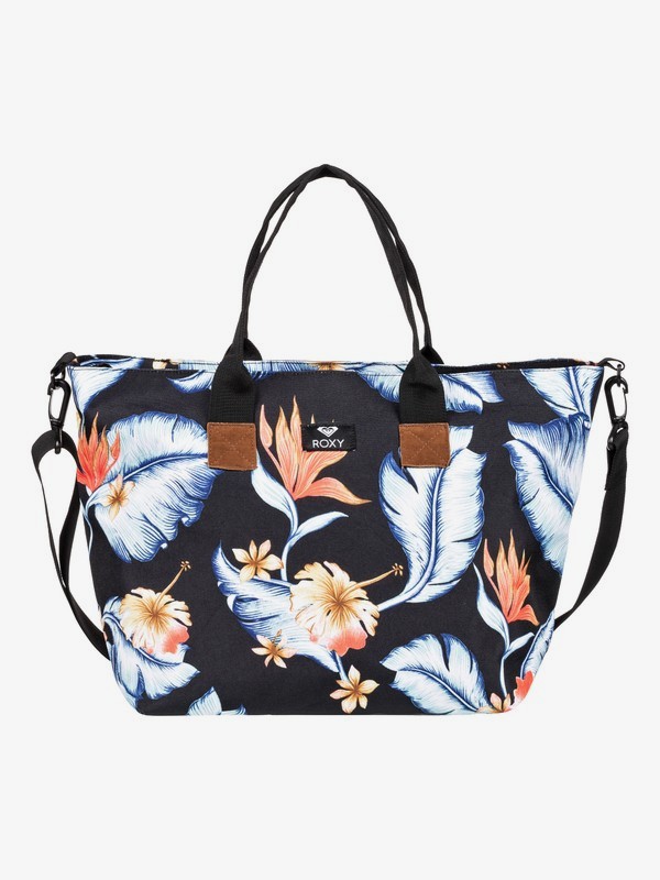 roxy, Good Things 19L - Medium Tote Bag, ANTHRACITE TROPICAL LOVE S (kvj6) 0 Good Things 19L - Medium Tote Bag Black ERJBP03853 Roxy