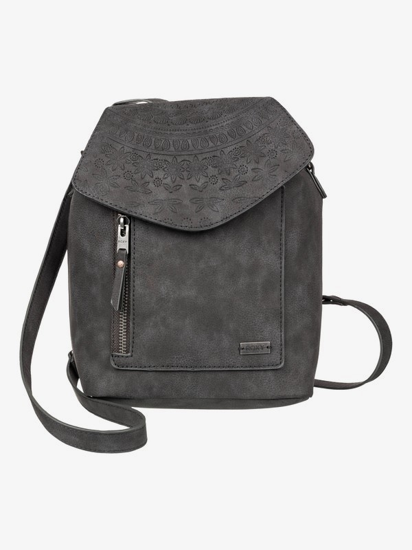 roxy, Like A River 6L - Small Faux Leather Backpack, TRUE BLACK (kvj0) 0 Like A River 6L - Small Faux Leather Backpack Black ERJBP03875 Roxy
