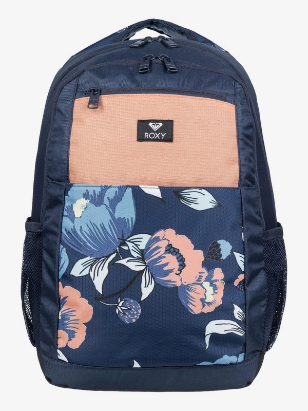 roxy, Here You Are Fitness 23.5L - Medium Backpack, DRESS BLUES FULL FLOWERS FIT (xbbm) 0 Here You Are Fitness 23.5L - Medium Backpack Blue ERJBP03887 Roxy