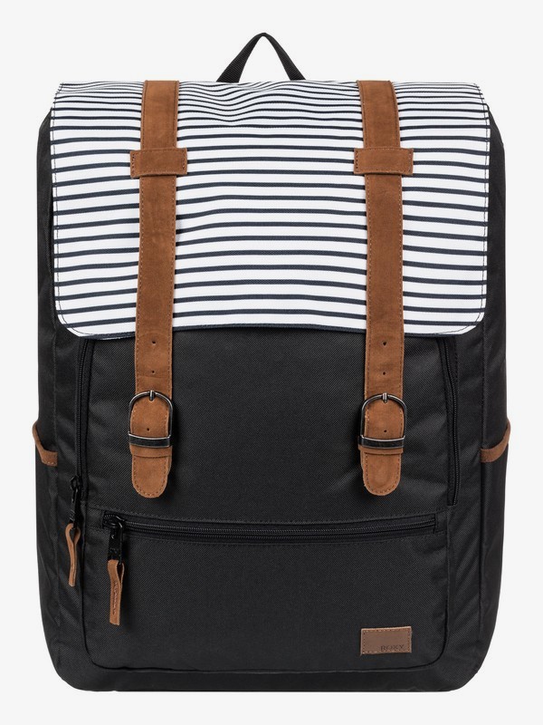 roxy, Ocean Vibes 18L Medium Backpack, ANTHRACITE MARINA STRIPES (kvj3) 0 Ocean Vibes 18L Medium Backpack Black ERJBP03972 Roxy