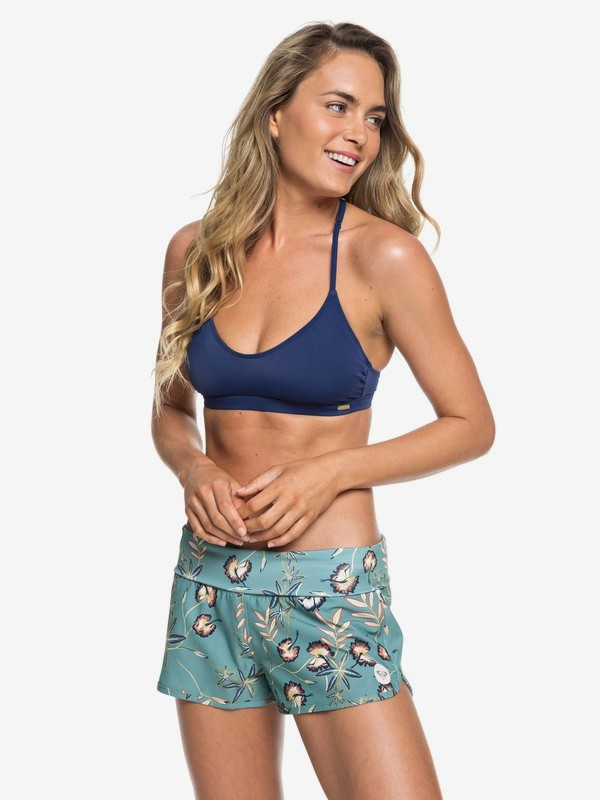 roxy, Endless Summer Boardshorts, TRELLIS BIRD FLOWER SWIM (bkw7) 0 Endless Summer Boardshorts Blue ERJBS03109 Roxy