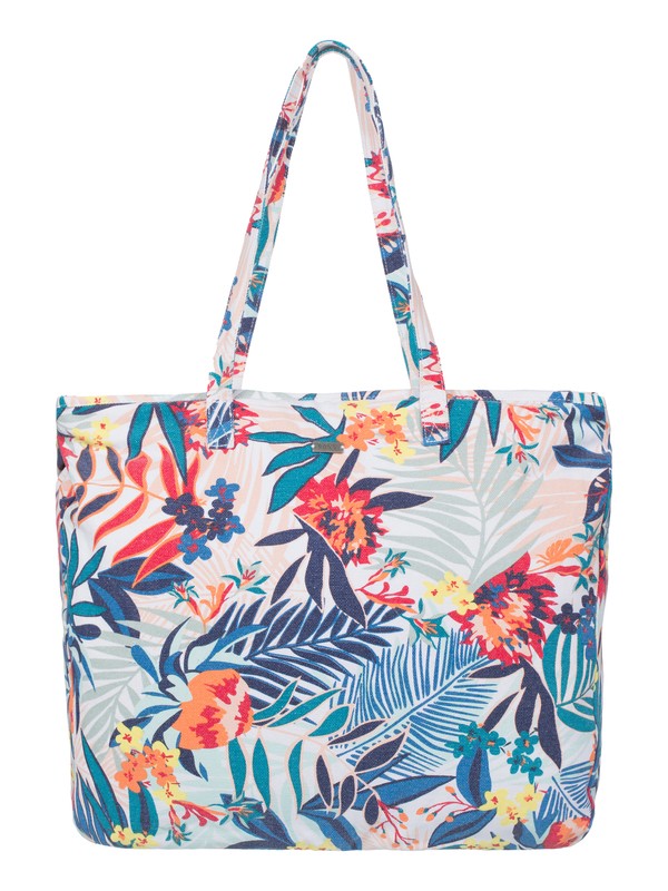 roxy, It Favorite Beach Tote, CANARY ISLANDS FLORAL A COMBO (wcd6) 0 It Favorite Beach Tote White ERJBT03023 Roxy