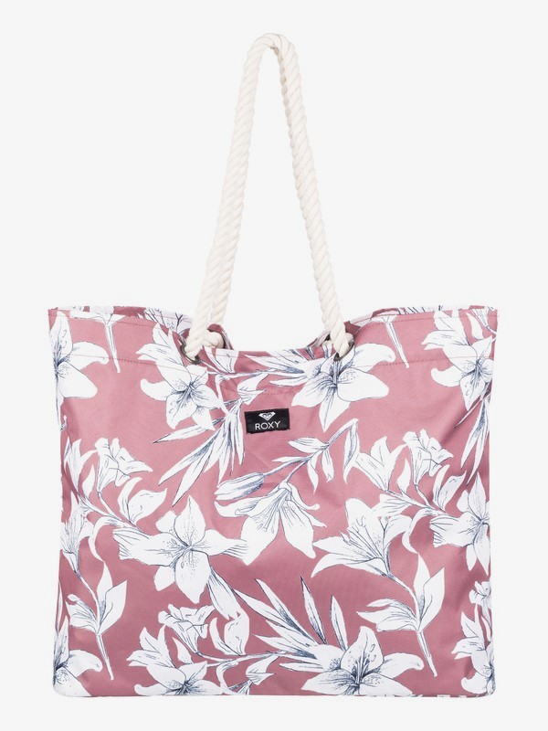roxy, Tropical Vibe Beach Bag, WITHERED ROSE LILY HOUSE (mmg6) 0 Tropical Vibe Beach Bag Pink ERJBT03100 Roxy