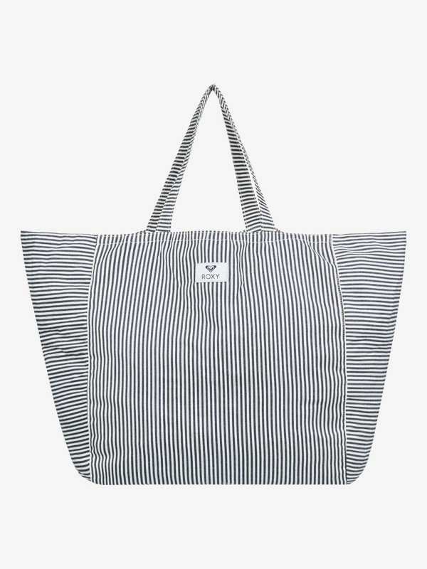 roxy, Time Is Now Tote Bag, DRESS BLUE CORNFIELD STRIPE (btk4) 0 Time Is Now Tote Bag Blue ERJBT03109 Roxy