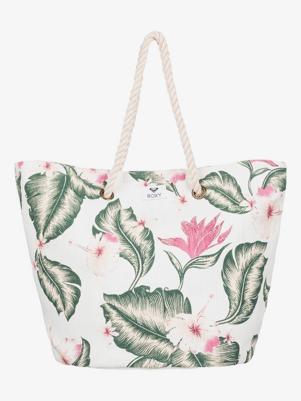 roxy, Sunseeker 30L - Strandtasche aus Stroh, MARSHMALLOW TROPICAL LOVE (wbt7) 0 Sunseeker 30L - Strandtasche aus Stroh Weiss ERJBT03121 Roxy