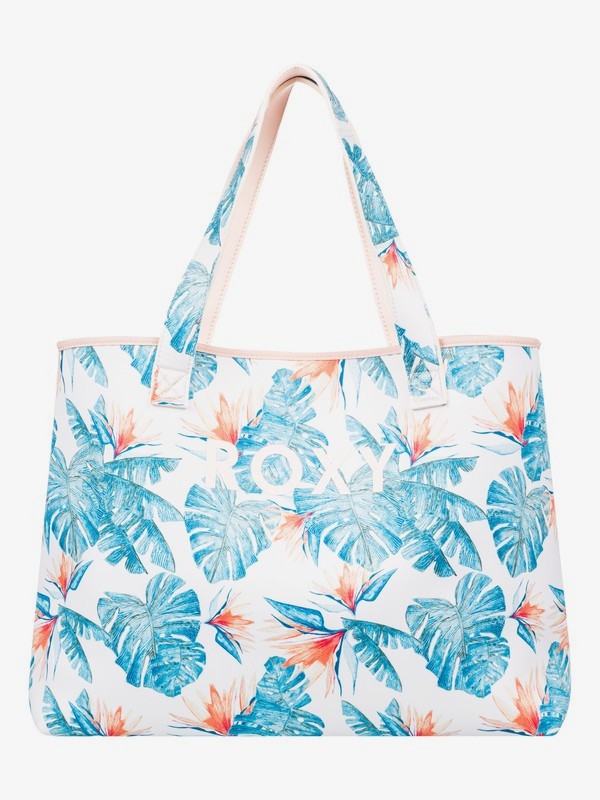 roxy, All Things 8L Reversible Tote Bag, BRIGHT WHITE MIDNIGHT PARADISE (wbb1) 0 All Things 8L Reversible Tote Bag White ERJBT03136 Roxy