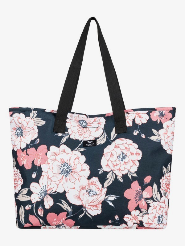roxy, Wildflower 28L Tote Bag, ANTHRACITE S NEW FLOWERS (kvj7) 0 Wildflower 28L Tote Bag Black ERJBT03138 Roxy
