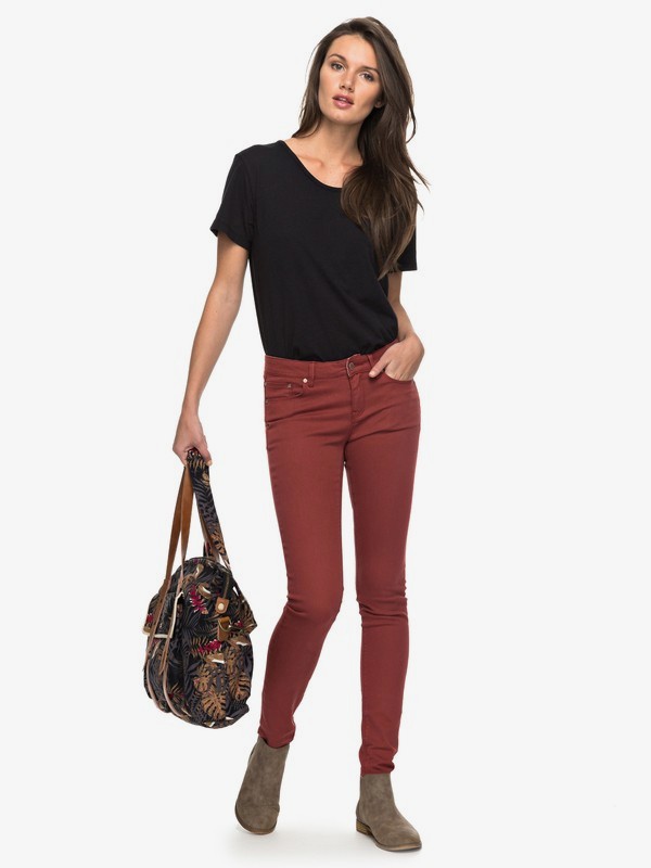 roxy, Suntrippers Colors - Skinny Fit Jeans for Women, SYRAH (rra0) 0 Suntrippers Colors - Skinny Fit Jeans for Women Red ERJDP03158 Roxy
