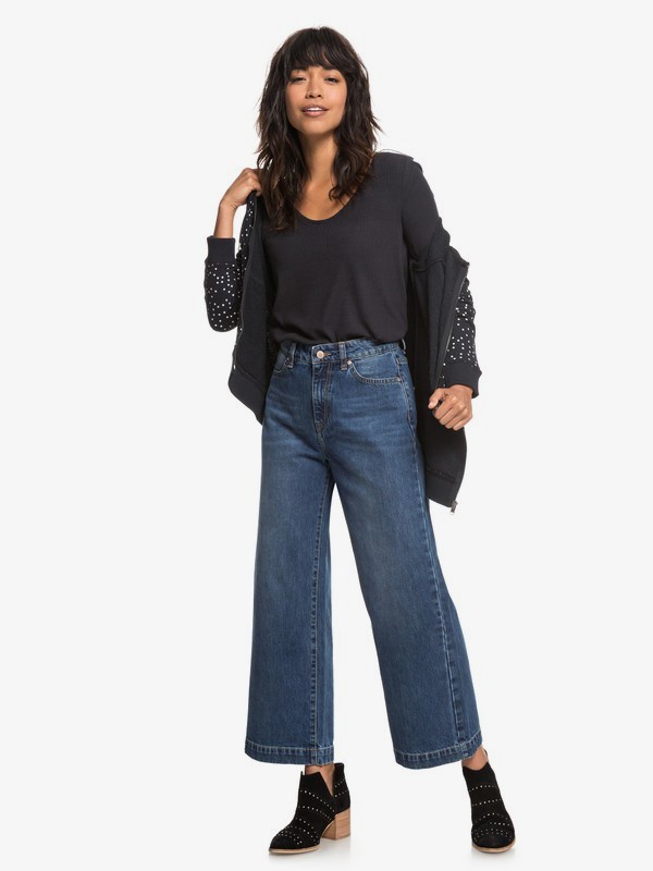 roxy, Lullaby Soul - Vaquero de pata ancha para Mujer, MEDIUM BLUE (bgy0) 0 Lullaby Soul - Vaquero de pata ancha para Mujer Azul ERJDP03198 Roxy