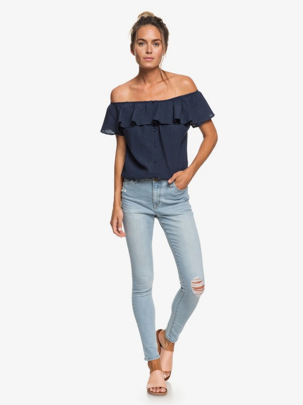 roxy, Bali Bird Skinny Fit Jeans, LIGHT BLUE (bfn0) 0 Bali Bird Skinny Fit Jeans Blue ERJDP03205 Roxy