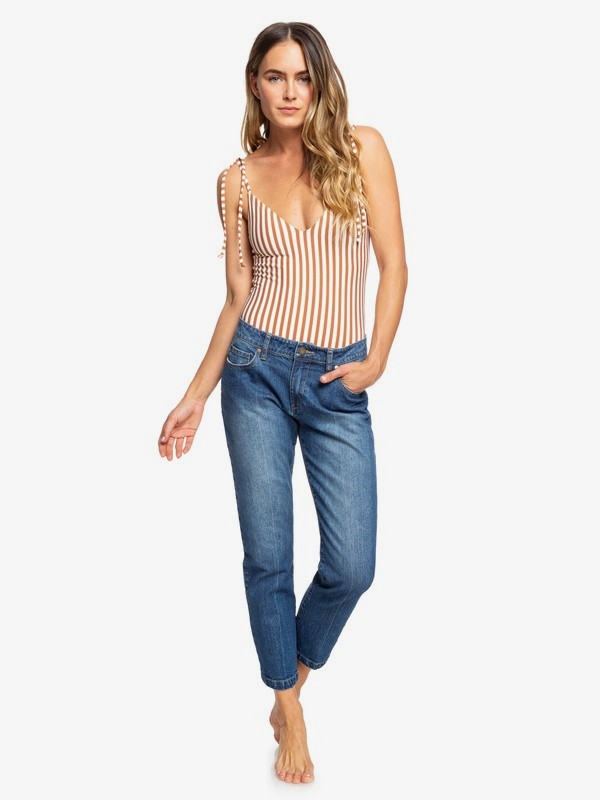 roxy, Sister Sunday Denim Straight Fit Jeans, DARK BLUE (bsww) 0 Sister Sunday Denim Straight Fit Jeans Blue ERJDP03217 Roxy