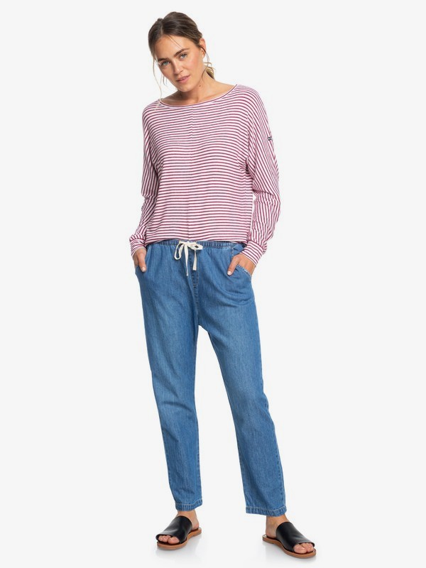 roxy, Coffee Blues Beachy Tapered Denim Jeans, MEDIUM BLUE (bmtw) 0 Coffee Blues Beachy Tapered Denim Jeans Blue ERJDP03218 Roxy